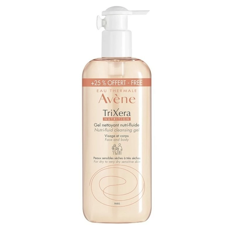 AVENE TriXera NUTRITION Gel nettoyant nutri-fluide, 400ML