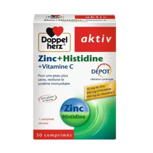 DOPPELHERZ AKTIV Zinc + Histidine + Vitamine C, 30 comprimés
