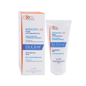 DUCRAY KERACNYL UV FLUIDE ANTI-IMPERFECTIONS PEAUX GRASSES A TENDANCE ACNEIQUE 50ML