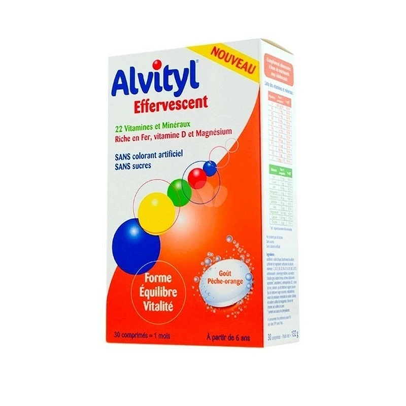 ALVITYL MULTIVITAMINES EFFERVESCENT BT/30