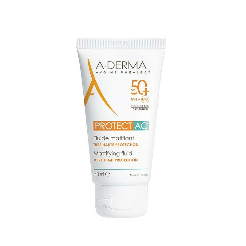 A-DERMA PROTECT AC Fluide solaire visage matifiant SPF50+