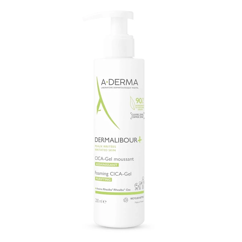 A-DERMA DERMALIBOUR+ CICA-Gel moussant assainissant, 200ml