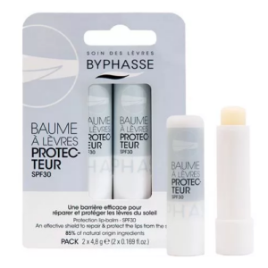 BYPHASSE BAUME LÈVRES HYDRATANT REPARE ET PROTEGE SPF 30 (2X4,8GR)