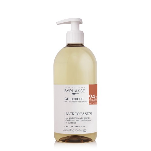 BYPHASSE BACK TO BASICS GEL DOUCHE PEAUX SECHES ET TRES SECHES 750ML