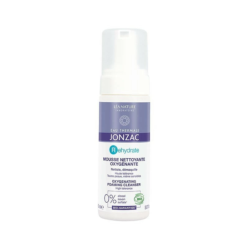 JONZAC REHYDRATE Mousse nettoyante oxygénante, 150ML