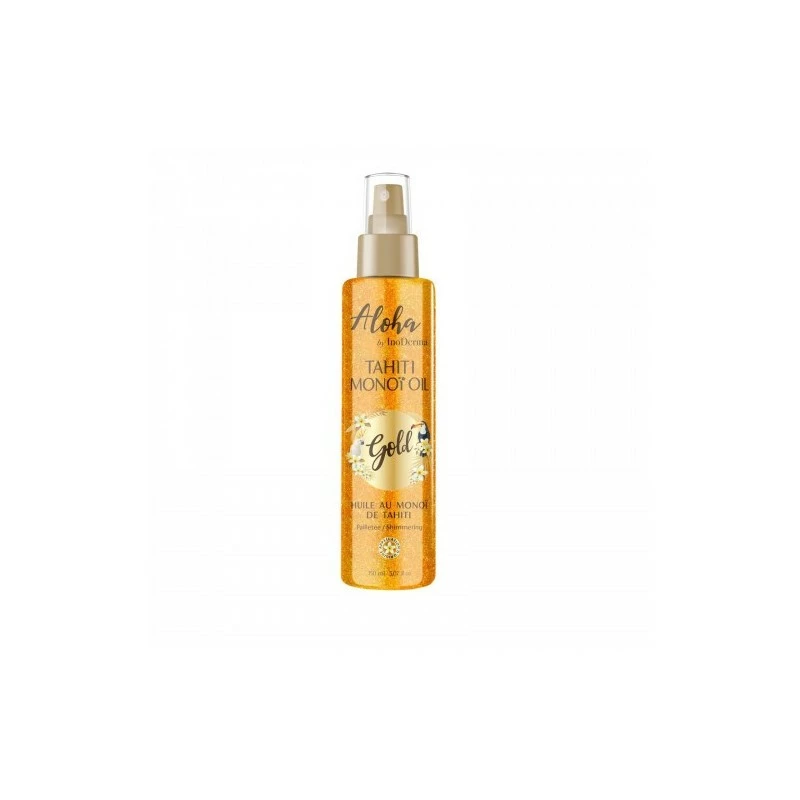 ALOHA BY INODERMA HUILE DE MONOI DE TAHITI PAILLETEE GOLD SPRAY 150ML