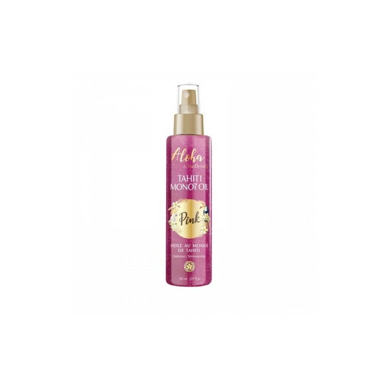 INODERMA ALOHA HUILE AU MONOÏ DE TAHITI PAILLETEE PINK SPRAY 150ML