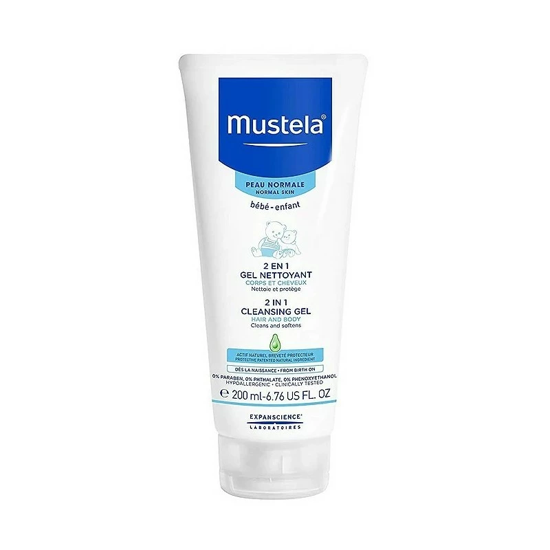 Mustela Gel nettoyant Cheveux et corps 2 en 1, 200ML