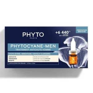PHYTO PHYTOCYANE-MEN Antichute Homme, 12 ampoules