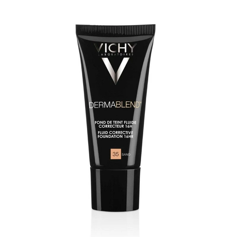 VICHY DERMABLEND FOND DE TEINT FLUIDE CORRECTEUR 16 H TEINTE 35 SAND 30 ML