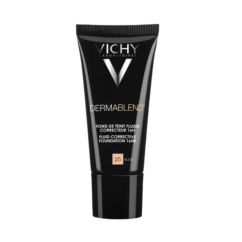 VICHY DERMABLEND FOND DE TEINT FLUIDE CORRECTEUR 16 H TEINTE 25 NUDE 30 ML