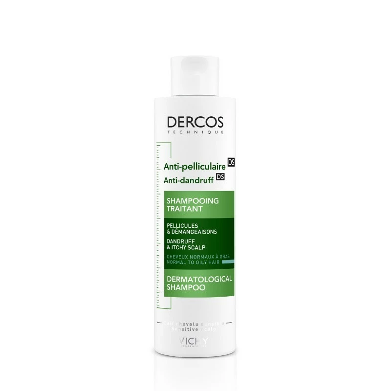 VICHY DERCOS ANTI PELLICULAIRE SHAMPOOING TRAITANT CHEVEUX NORMAUX A GRAS 200 ML