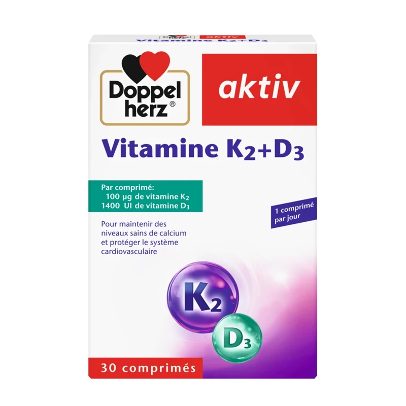 Doppelherz Aktiv vitamine K2+D3, 30 Comprimés