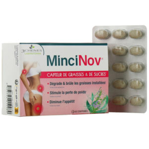MINCINOV Capteur de Graisses et Sucres 60 COMPRIMES