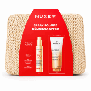 NUXE - SPRAY SOLAIRE DELICIEUX SPF50 + PRODIGIEUX HUILE DE DOUCHE 200ML ET TROUSSE OFFERTES